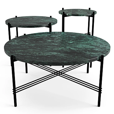 Gubi TS Coffee Tables: Elegant and Versatile Set 3D model image 1 