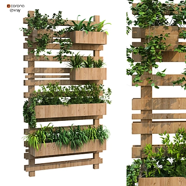 Vertical Plant Stand Set - Elegant and Functional 3D model image 1 