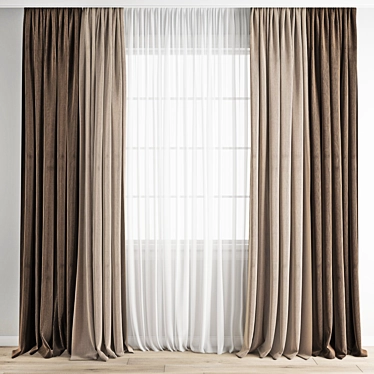 Polygonal Curtain Model 3D model image 1 