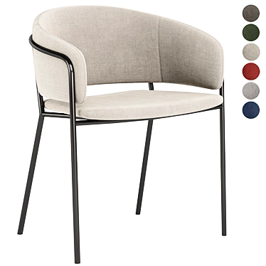 Luxury Velvet Chair: Konnie 3D model image 1 