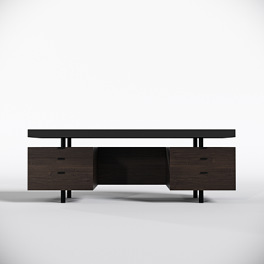 Bourgeois Executive Walnut Desk 3D model image 1 