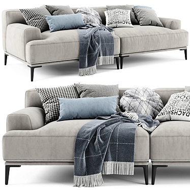 Abisko 2-Seater Sofa: Modern Design, Comfortable Seating 3D model image 1 
