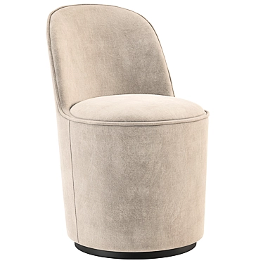 Gubi Tail Velvet Dining Chair 3D model image 1 