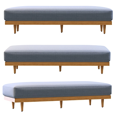 Newport Bench: Modern Elegance for Your Space 3D model image 1 