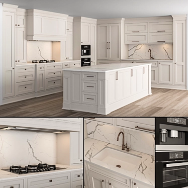 Stylish Kitchen NeoClassic Set 3D model image 1 