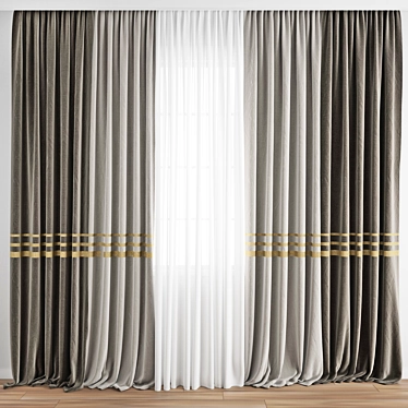 Polygonal Curtain Model 3D model image 1 