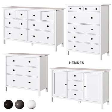 IKEA HEMNES 8-Drawer Dresser 3D model image 1 