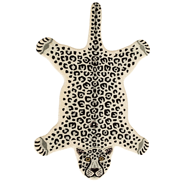 Trendy Leopard Print Carpet 3D model image 1 