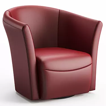 Swivel Red & Blue Accent Chair 3D model image 1 