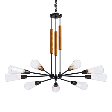 Cal Lighting Vasto 9 - Sleek and Contemporary Pendant Light 3D model image 1 