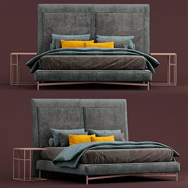 Luxurious Contemporary Bed: twils SP2802 3D model image 1 