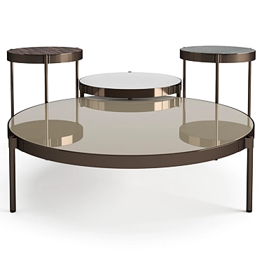 Tape Cord Outdoor Coffee Tables Set 3D model image 1 