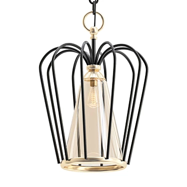 Elegant Italian Stilnovo Pendant 3D model image 1 