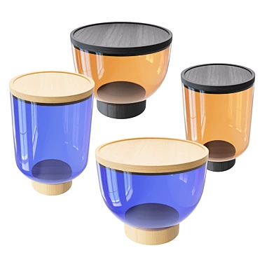 Mastea Blue-Gray Coffee Table 3D model image 1 
