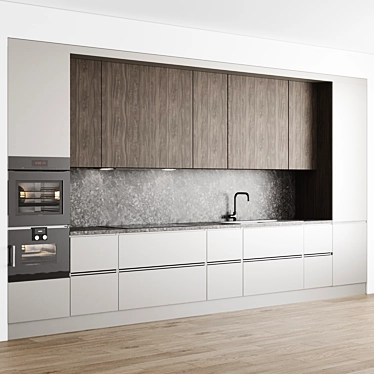 Modern Miele & Gaggenau Kitchen 3D model image 1 