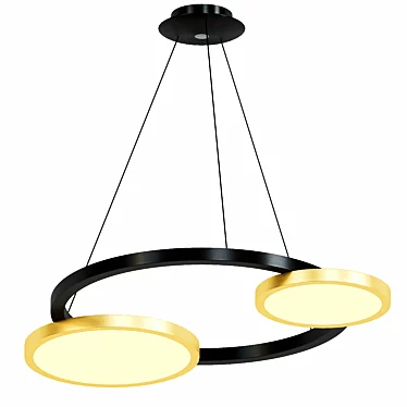 Modern LED Chandelier: Sleek Design and Brilliant Illumination 3D model image 1 