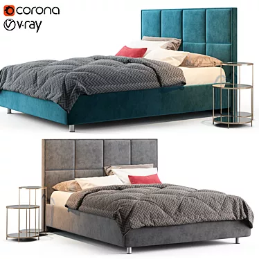 Elevate Your Bedroom: Askona Linea Bed 3D model image 1 