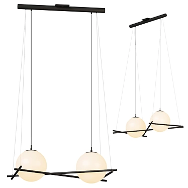 Giana Opal Glass Linear Suspension 3D model image 1 