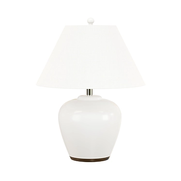 Boho Chic Ivory Etren Table Lamp 3D model image 1 