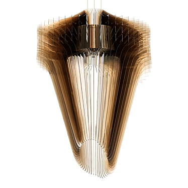 Zaha Hadid's Aria Gold Ceiling Lamp 3D model image 1 