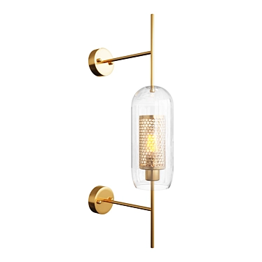 Elegant Industrial Loft Wall Lamp 3D model image 1 