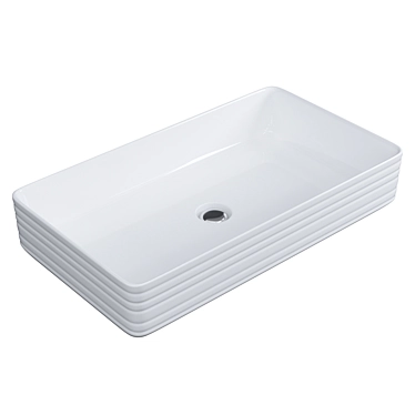 Modern White Countertop Washbasin BB1422 3D model image 1 