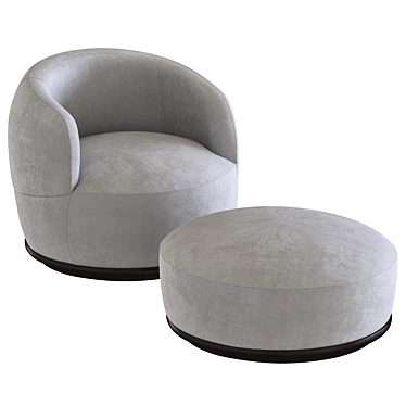 Sleek Orbit Armchairs 3D model image 1 