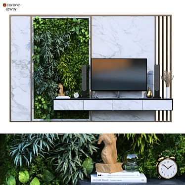 TV Wall Set: 210 Modern Style 3D model image 1 