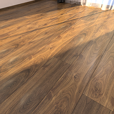 Premium Parquet Floor Collection: Noce Canaletta 3D model image 1 