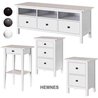 HEMNES Pedestal - Functional and Stylish Storage Solution 3D model image 1 