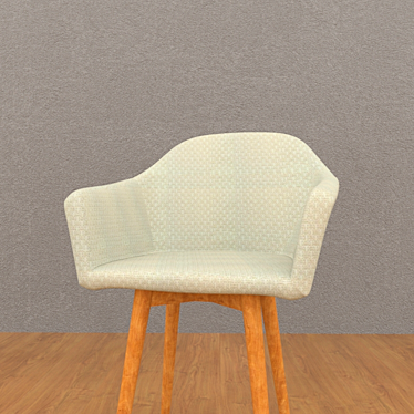 Elegant Dining Armchair 3D model image 1 