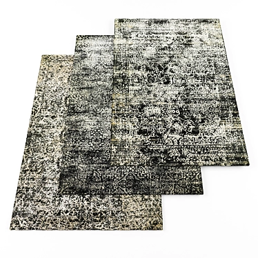 Title: Random Set of 5 Rugs with Texture Bundle 3D model image 1 