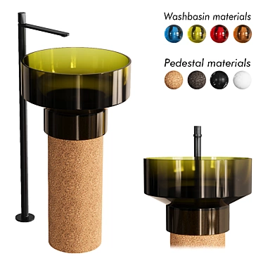 Borghi Freestanding Washbasin Set 3D model image 1 
