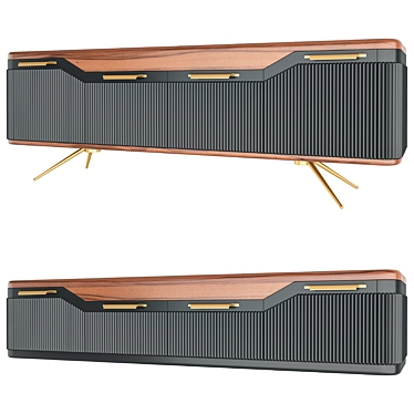 Elegant Hermes Sideboards - Various Sizes 3D model image 1 