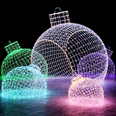 Title: Festive Garland Ball Decor 3D model image 1 