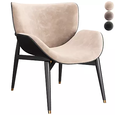 Baxter Jorgen Chair: Sleek Modern Design 3D model image 1 