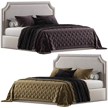 Elegant Comfort: NELLA BEDS 2 3D model image 1 
