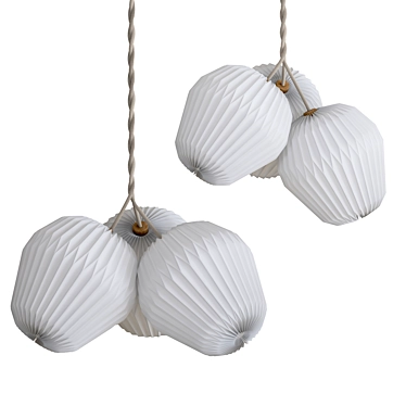 Elegant Bouquet Pendant Light 3D model image 1 