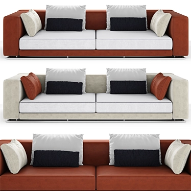 Mnoxet Design Sofa 006: High Quality Modeling & Texturing 3D model image 1 