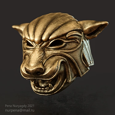 Fearless Tiger Mask: Unleash Your Inner Wild Side 3D model image 1 