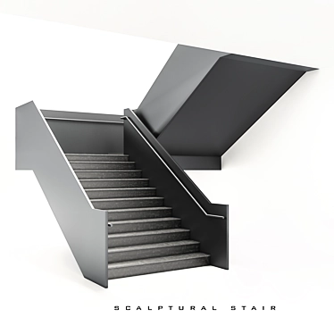 Sleek Steps: Contemporary Staircase 3D model image 1 