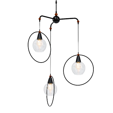 Blakely Trio Pendant - Elegant Lighting 3D model image 1 