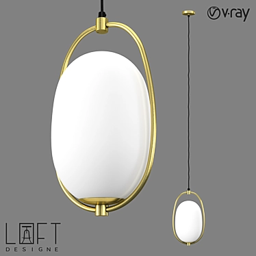 Modern Industrial Glass Pendant Light 3D model image 1 