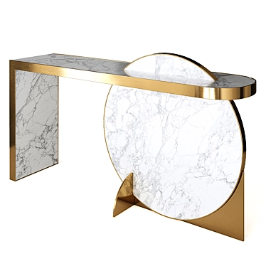 Elegant Carrara Marble Console 3D model image 1 