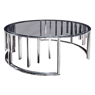 Glimmer Glass Silver Coffee Table 3D model image 1 