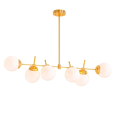 Sleek Linear Lighting Chandelier 3D model image 1 