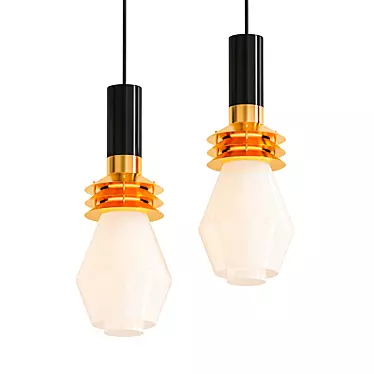 Modern Hanging Lamp: Stylish and Functional 3D model image 1 