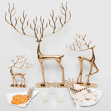 Set with deer