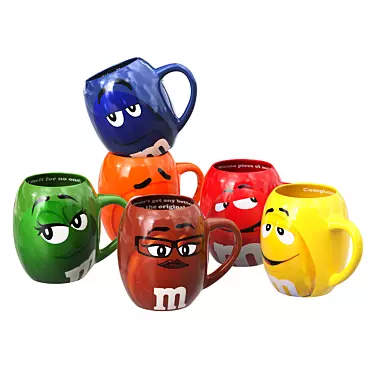 Set of decorative mugs M & M&#39;s