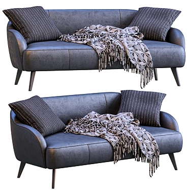 LaForma Paloma Leather Sofa 3D model image 1 